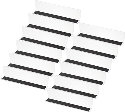 PATIKIL 12 Pack Shelf Dividers for Closet Organization, 9.8x1.18x2.4 Acrylic Magnetic Closets Separator Kitchen Cabinet Shelves Under Bed Blocker for Bedroom Kitchen Office, Clear