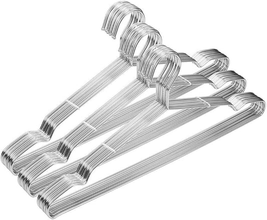 Metal Hangers Clothing Heavy Duty for Closet 30 Pack Stainless Steel Wire Hangers 16.5in by WYCQKL