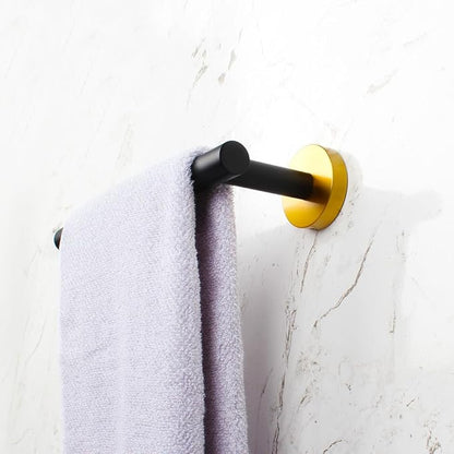 9-Inch Towel Bar SUS 304 Stainless Steel Towel Rack Wall Mounted Towel Rail Towel Rod for Bathroom Modern Style Black & Gold