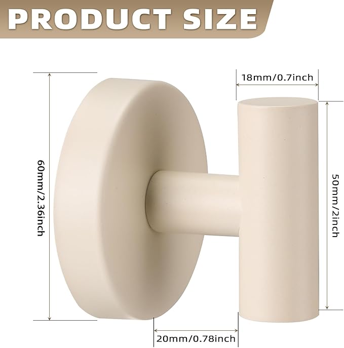 Fenas Suction Cup Hooks for Shower - Bathroom Reusable Hooks for Towels, Robes & Loofah - No-Drill Mounting on Kitchen,Walls,Metal,Glass,Mirrors,Tile & Smooth Non-Porous Surfaces (4, Milk White)