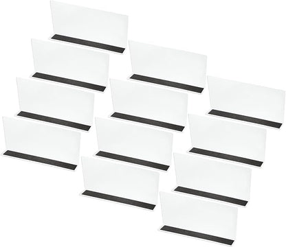 PATIKIL 12 Pack Shelf Dividers for Closet Organization, 9.8x1.57x4.7 Acrylic Magnetic Closets Separator Kitchen Cabinet Shelves Under Bed Blocker for Bedroom Kitchen Office, Clear