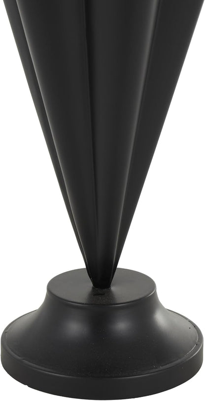 Deco 79 Metal Umbrella Stand with Gold Handle and Ball Details, 10" x 10" x 29", Black