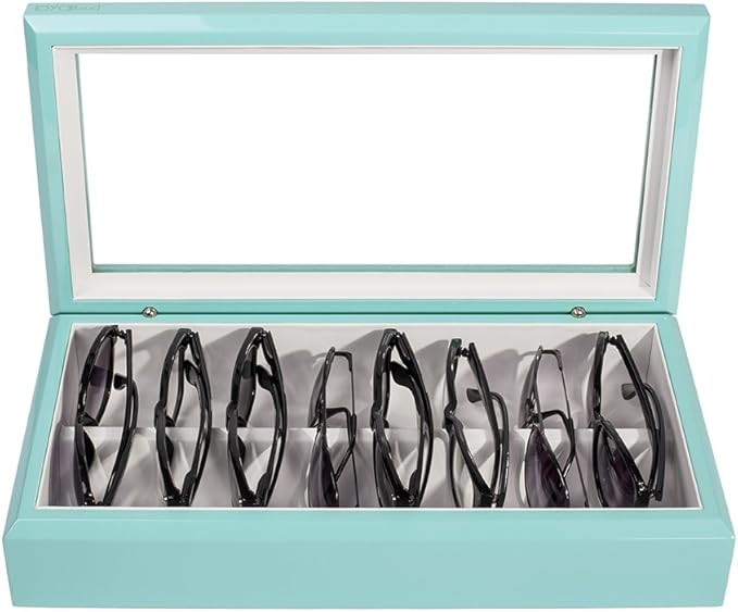 OYOBox Maxi Luxury Eyewear Organizer, Lacquered Wood Box for Glasses + Sunglasses