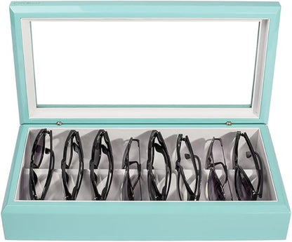OYOBox Maxi Luxury Eyewear Organizer, Lacquered Wood Box for Glasses + Sunglasses