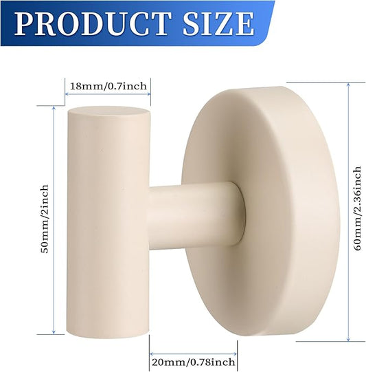 warlve Heavy Duty Reusable Suction Cup Hooks for Shower - No Drill Bathroom/Glass/Mirror/Tiles & Metal Surfaces,and Smooth Non-Porous Surfaces for Towels, Robes, Loofahs (2, Milk White)