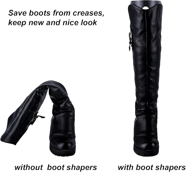 Ruisita 16 Pieces (8 Pairs) Reusable Boot Shaper Form Inserts Boots Tall Support for Women or Men