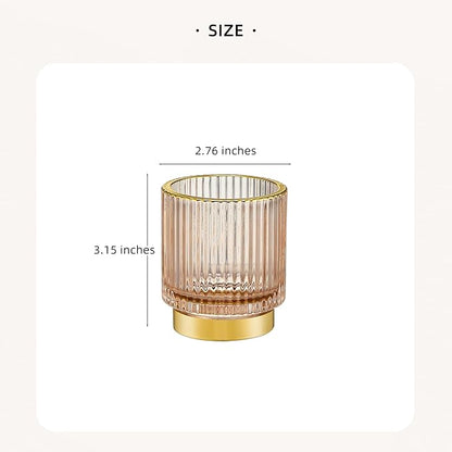 LEICURACE Makeup Brush Holder Organizer,Toothbrush Holders,Desk Pen Pencil Holder,Multifunctional Vintage Glass Brush Cup(A3-33-US)