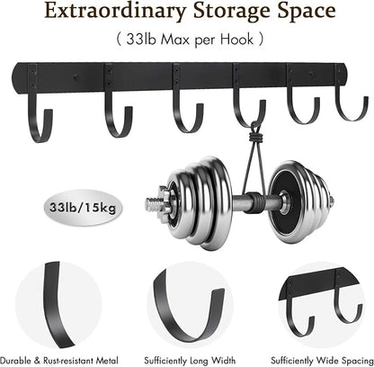 Adjustable Over The Door Hooks, Premium Metal Wall Mounted for Hanging, Heavy Duty Door Coat Hangers and Towel Door Hangers, Cubicle Hook fits 1 3/8" to 3 1/2" Longer Panels for Garage, Black, 6 Hooks