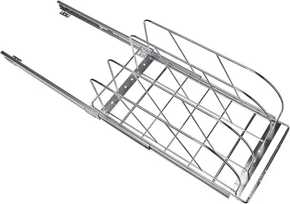 VEVOR Pan and Pot Rack, Expandable Pull Out Under Cabinet Organizer, Cookie Sheet Baking Pans tray Organization, Adjustable Wire Dividers, Steel Lid Holder for Kitchen Cabinet & Pantry Storage, 11.7"W