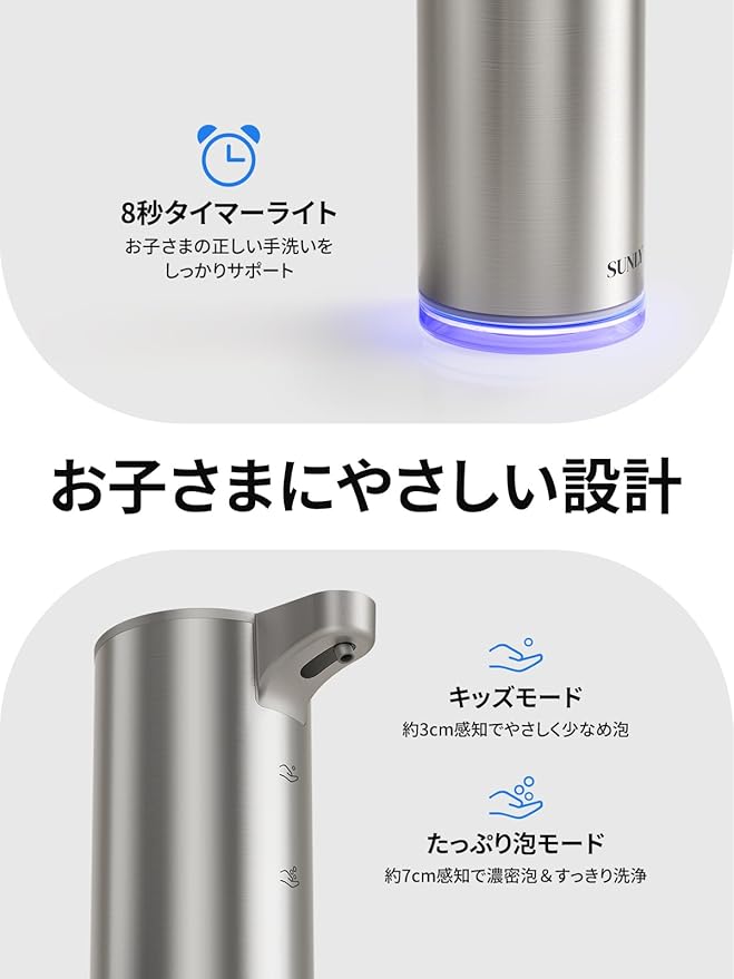SUNLY Automatic Foming Soap Dispenser, Touchless Dish Soap Dispenser