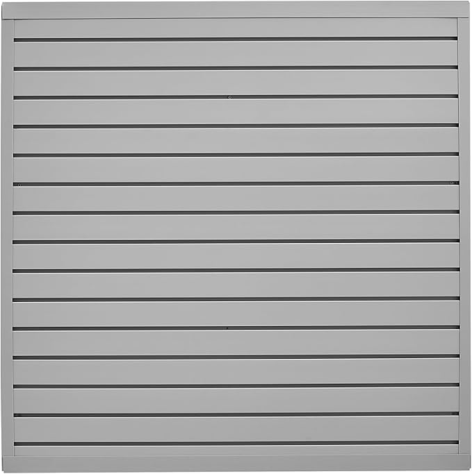 VEVOR Slat Wall Paneling, 4 x 4 ft, PVC Garage Slatwall with Modular Design, Grey Slat Wall Easy-to-Install Adjustable Slatwall Panel with Coupling Structure & DIY Cutting, Fits for Storage & Display