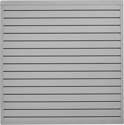 VEVOR Slat Wall Paneling, 4 x 4 ft, PVC Garage Slatwall with Modular Design, Grey Slat Wall Easy-to-Install Adjustable Slatwall Panel with Coupling Structure & DIY Cutting, Fits for Storage & Display