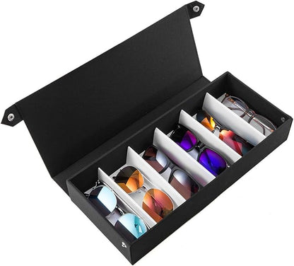 TRIUMPH VISION Sunglasses Organizer Storage Eyeglasses Holder - Multiple Glasses Case Box Eyewear Case with Lid