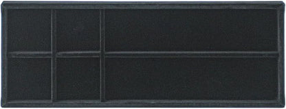 Divided Drawer Organizer Tray, Velvet Jewelry Storage Tray, Necklace Bracelet Ring Earring Display Tray,Bedside Nightstand Desk Holder Tray for Phone Watch Sunglasses Cosmetics Storage/Black/6grid