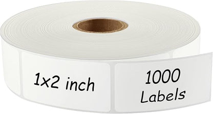 MaxGear 1000 Removable Freezer Labels 1x2 Inch, Waterproof Oil Resistant Stickers No Residue for Food Containers Pantry Jars Organization Meal Prep, 1 Roll