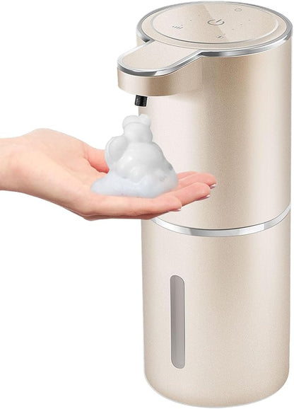 Gotofine Automatic Foaming Soap Dispenser,4-Level Adjustable Foam, Wall Mount,USB Rechargeable,12.8oz/ 380ml,Touchless Hand & Dish Soap Dispenser for Bathroom, Kitchen,Hotel, Restaurant