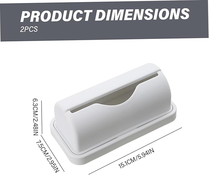 2PCS Trash Bag Dispenser Roll Holder 2Pcs Punch-Free Kitchen Plastic Bag Holder Wall Mounted Garbage Organizer Under Sink for Kitchen Cabinet