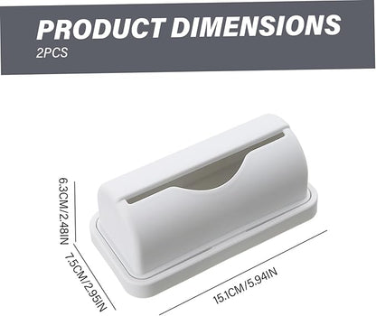2PCS Trash Bag Dispenser Roll Holder 2Pcs Punch-Free Kitchen Plastic Bag Holder Wall Mounted Garbage Organizer Under Sink for Kitchen Cabinet