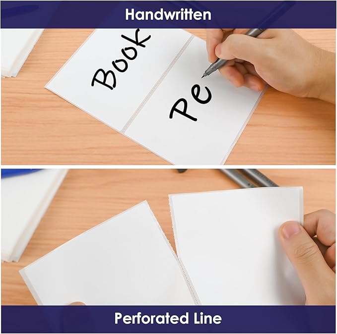 L LIKED 4"x6" Blank Removable Labels for Storage Bins, No Residue Handwritten Stickers for Boxes and Cases (150 Labels)