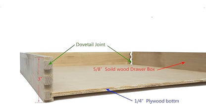 COUVER DIY Non-Assembled Birch Wood, Pull-Out Cabinet Organizers, Under Sink Organizers for Bathroom & Kitchen, Cabinet Slide-Out Organizers and Storage, Soft Closed Rail, 18 inch