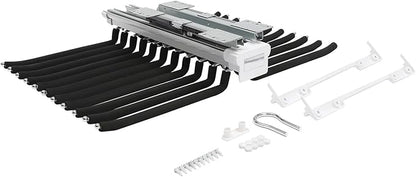 Pull Out Pants Rack Pants, 22 Arms Steel Pull Out Pants Rack 33lbs 23.2 * 18.1 * 3.7inch Hanging Installation Pants Hanger Bar Clothes Organizers for Hanging Jeans Pants Ties & Scarves (Black)