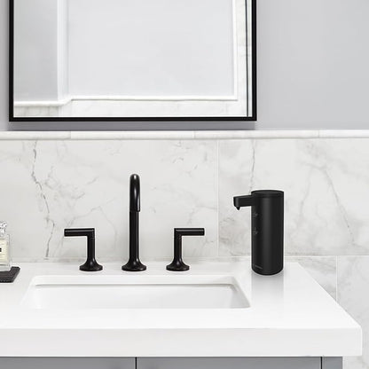 Mamiddle Automatic Soap Dispenser Stainless Steel with Sensor Infrared Soap Dispenser Electric IPX5 Waterproof USB-C Charging Motion Sensor for Kitchen & Bathroom (Black)