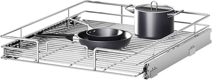 Pull Out Cabinet Organizer 22½" W x 21½" D, Heavy Duty Cabinet Pull Out Shelves, Slide Out Drawers Organization for Kitchen Cabinets Bathroom
