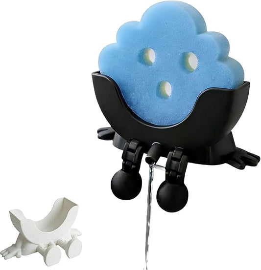 3D Printed Sink Sponge Holder, Peeing Scrub Sponges Holder with Drainage, Funny Storage Stand for Cute Smiley Sponge, Kitchen Sink Organizer Storage Accessory