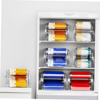 Mobestech Double Can Dispenser Clear Drink Organizer for Fridge and Pantry Space Saving Soda Storage Box Capacity Beverage Holder for Easy Access Kitchen Organizer