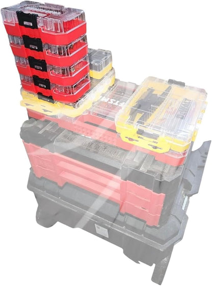 Craftsman Nano Small Versastack Compatible Stackable Plastic Storage Cases 4 Pack
