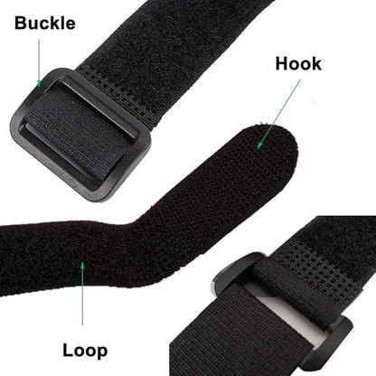 Fastening Hook and Loop Cable Straps,10Pack Black Self-Adhesive Cable Ties,Nylon Securing Straps with Buckles,Adjustable and Reusable Cinch Straps for Cords Organized and Tidy(1" x 12")