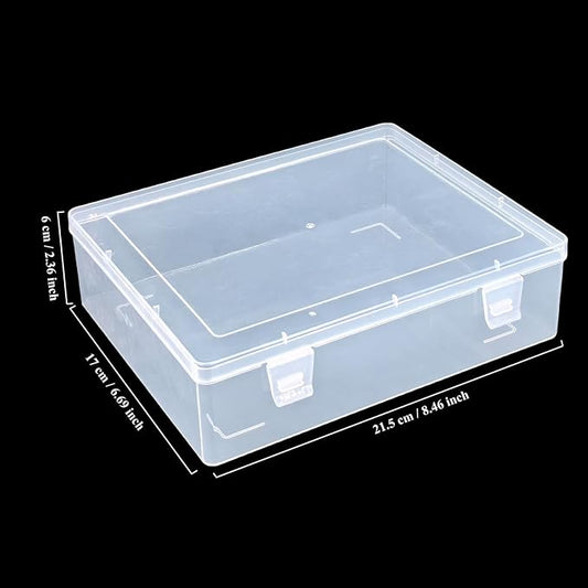 Goodma Small Bead Organizers, 78 Pieces Mixed Sizes Plastic Storage Cases Mini Clear Containers Transparent Rectangle Craft Supply Boxes with Hinged Lid