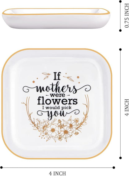 PUDDING CABIN Mothers Day Gifts for Mom Jewelry Dish If Mothers Were Flowers I Would Pick You Present for Step Mom Stepmom New Bonus Stepmother Birthday Wedding Christmas