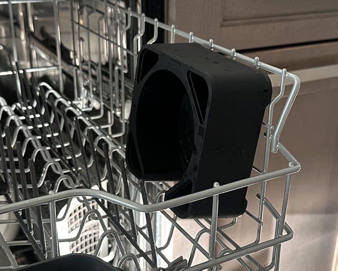 MugBrick Spill-Proof Mug Holder and Desk Organizer. Non-Tip Coffee Cup Holder with Pockets for Pens and Small Remotes. Ideal for Bed, Desktop or Couch, Gift for Coffee Drinkers, White