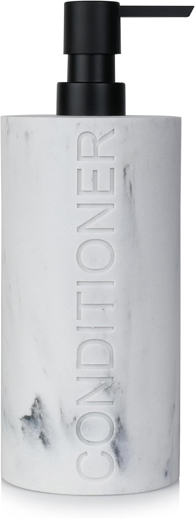 Indecor Home Conditioner Dispenser – Luxurious Refillable Pump Bottle with Embossed Text, Durable Construction for Bathroom and Kitchen