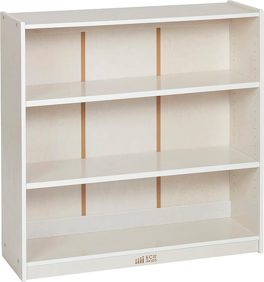 ECR4Kids Wooden Classic Bookcase with Adjustable Shelves, 36in, Classroom Bookshelf, White Wash