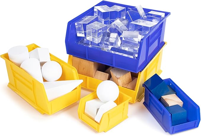 Hudson Exchange 5-1/2" x 4" x 3" Plastic Stackable Storage Bin and Hanging Container, Yellow