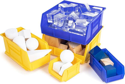 Hudson Exchange 5-1/2" x 4" x 3" Plastic Stackable Storage Bin and Hanging Container, Yellow