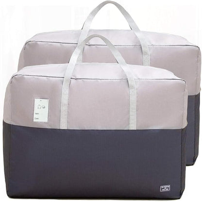 105L Clothing Storage Bags, 2pcs Comforter Storage Bags for Blankets and Quilts, Bedding, Sweaters, Pillows, Zippered Heavy Duty Extra Large Packing Bags for Moving