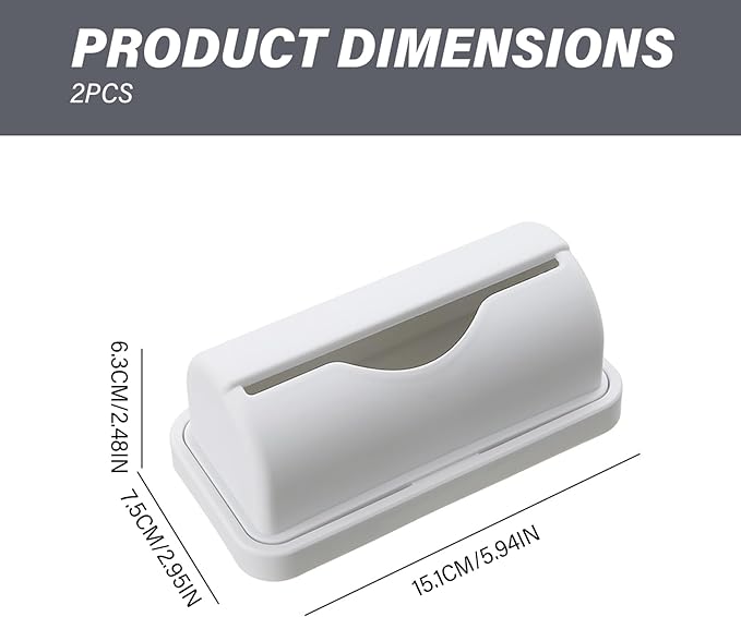 2PCS Trash Bag Dispenser Roll Holder 2Pcs Punch-Free Kitchen Plastic Bag Holder Wall Mounted Garbage Bag Organizer Under Sink for Kitchen Cabinet, Grocery Bag Dispenser