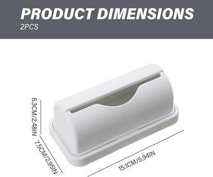 2PCS Trash Bag Dispenser Roll Holder 2Pcs Punch-Free Kitchen Plastic Bag Holder Wall Mounted Garbage Bag Organizer Under Sink for Kitchen Cabinet, Grocery Bag Dispenser
