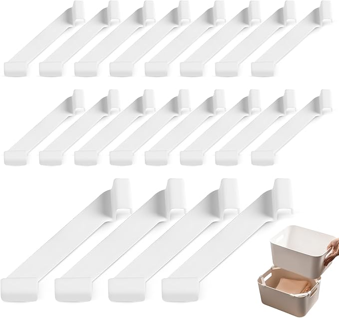 AGLOO 20Pcs Storage Box Stacking Support, Plastic Bins, Wire Baskets – Pile Up Organizer for Plastic Bins, Wire Baskets – Home Office Bedroom Kitchen Storage Solutions