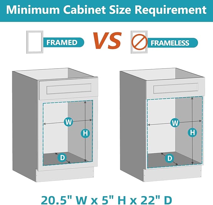 Pull Out Cabinet Drawer 19½” W x 21” D, Soft Close Pull Out Cabinet Organizer, Bottom Assembly