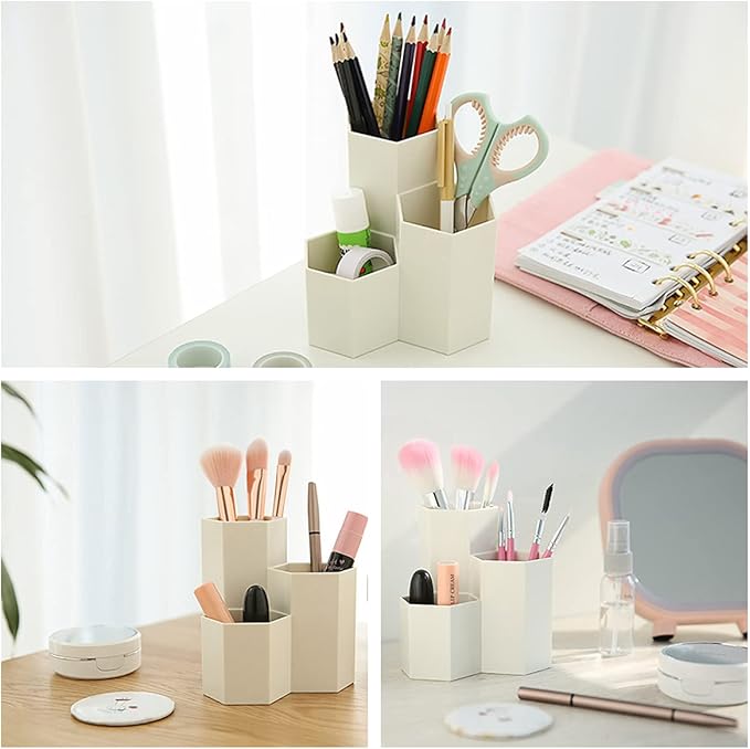 Pencil Holder for Desk Pens Cup Pencil Organizer Cute Desk Accessories Desktop Supplies for Office/School/Home (White)