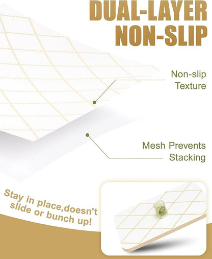 Shelf Liners for Kitchen Cabinets Non-Adhesive, Non-Slip Thickened Shelf Paper Waterproof Washable for Drawer Dresser Pantry Shelve Bathroom Protector Liner