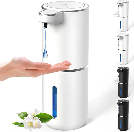 Automatic Soap Dispenser Touchless, USB Rechargeable Automatic Liquid Soap Dispenser, 12.8oz/380mL, 4 Level Adjustable, 1500mAh Smart Wall Mounted for Bathroom Kitchen Dish/Hand Soap
