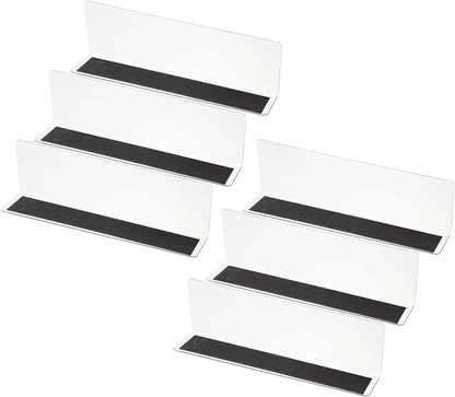 PATIKIL 12 Pack Shelf Dividers for Closet Organization, 7.9x1.18x2.4 Acrylic Magnetic Closets Separator Kitchen Cabinet Shelves Under Bed Blocker for Bedroom Kitchen Office, Clear
