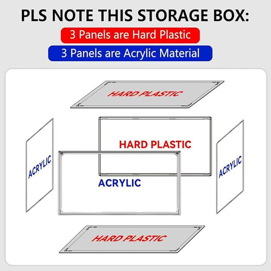 EZJOB 1 Pack Clear Shoe Storage Organizer for Closet Size 12 Shoe Box Stackable Shoes Rack Handbag Organizer Plastic Sneaker Storage Bin with Magnetic lids