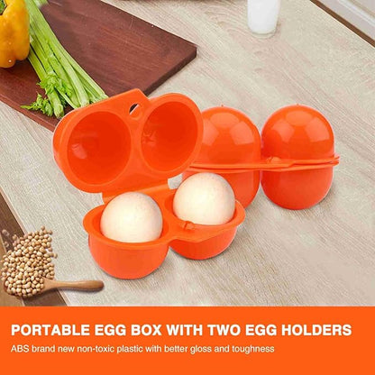 Egg Holder Camping, Egg Carrier, Camping Eggs Container, for Outdoor Picnic, Barbecue and Other Outdoor Activities, Orange