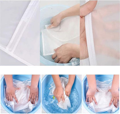 LeLehome 24 Inch X 40 Inch Set of 5 Dustproof See-Through Travel Garment Suits Covers, Clear Waterproof Clothes Organizer Dress Hanging Zipper Bags Protector